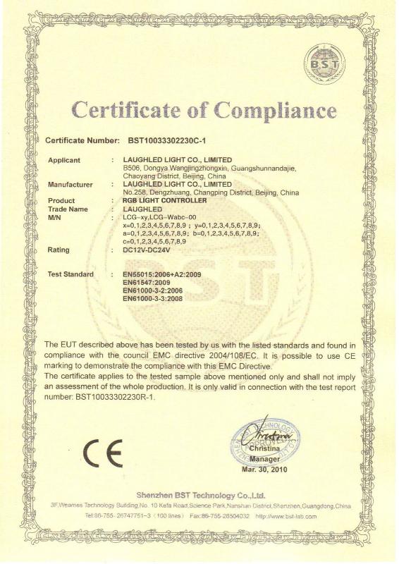 CE for LED Controller